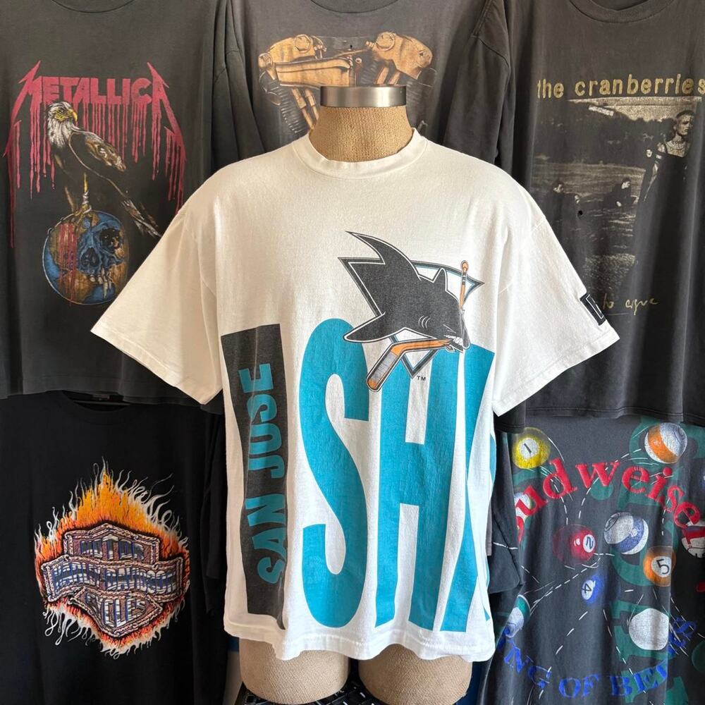 Vintage 1990s San Jose Sharks Wrap around T-shirt
